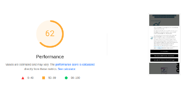 Google PageSpeed Insights pflegebox-krankenkasse.de