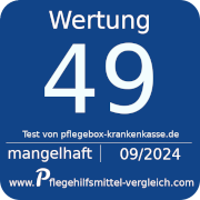 Testbadge von pflegebox-krankenkasse.de