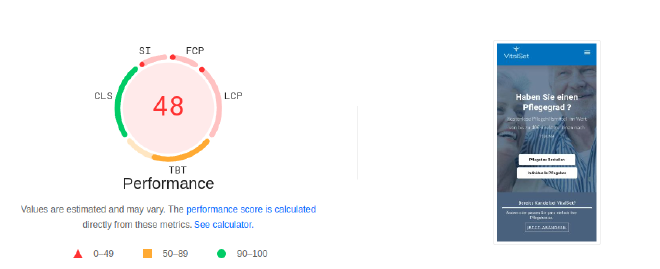 Google PageSpeed Insights Vitalset